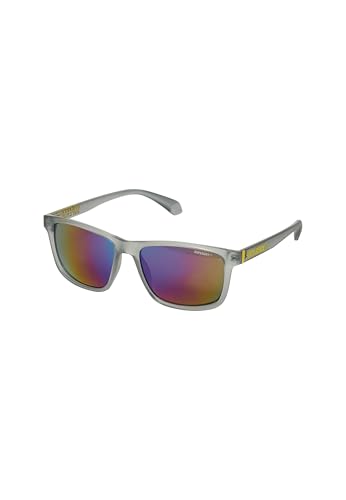 Superdry Damen Eckige Sonnenbrille Mattes Hellgrau/Gelb 1SIZE von Superdry