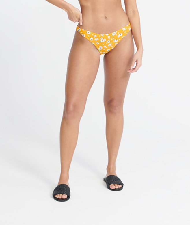 Superdry Damen Eden Bikinihöschen Gelb - Größe: 42 von Superdry