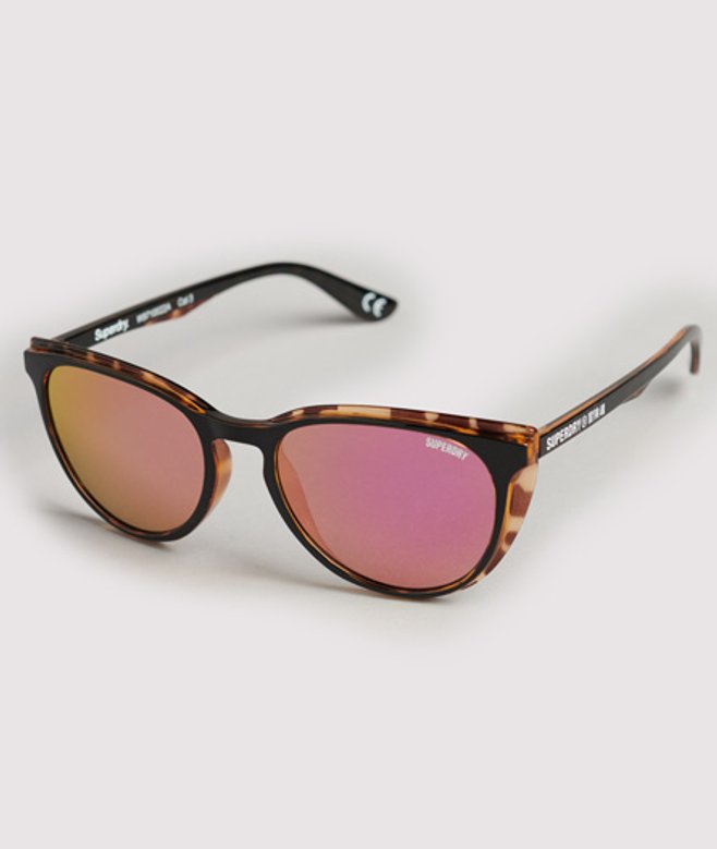 Superdry Damen Ellen Sonnenbrille mit Abgestuftem Rahmen Braun - Größe: One Größe von Superdry