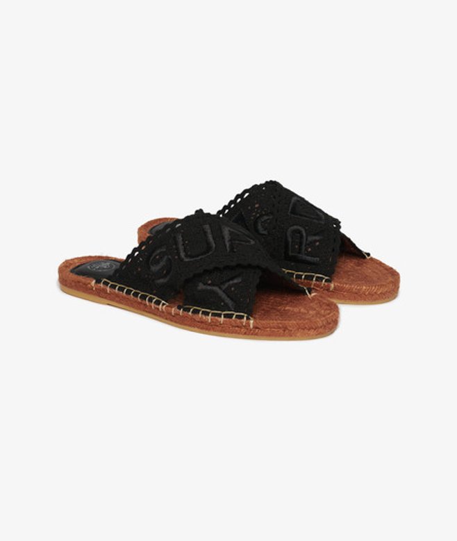 Superdry Damen Espadrilles mit überkreuzten Riemen Black - Größe: 37 Superdry Damen Espadrilles mit überkreuzten Riemen Black - Größe: 37 von Superdry