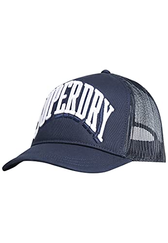 Superdry Damen Essential Beaniemütze aus Strickgewebe mit Logo Finster Marineblau 1SIZE von Superdry