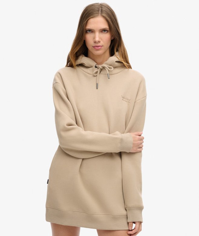Superdry Damen Essential Hoodie-kleid Grau - Größe: 34-36 Superdry Damen Essential Hoodie-kleid Grau - Größe: 34-36 von Superdry