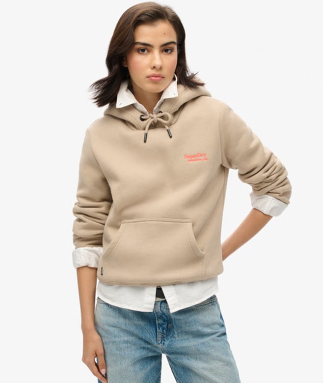 Superdry Damen Essential Hoodie mit Logo Grau - Größe: 40 Superdry Damen Essential Hoodie mit Logo Grau - Größe: 40 von Superdry