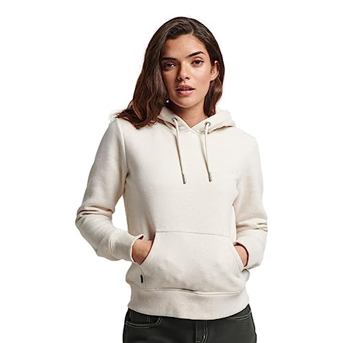 Superdry Damen Essential Hoodie mit Logo Hellbeige Meliert 40 von Superdry