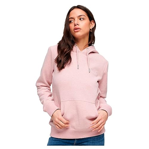 Superdry Damen Essential Hoodie mit Logo La Zart Pink Meliert 34 von Superdry