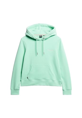 Superdry Damen Essential Hoodie mit Logo Strandglas Grün 38 von Superdry