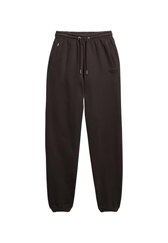 Superdry Damen Essential Jogginghose mit Bündchen und Logo Bison Schwarz 44 von Superdry