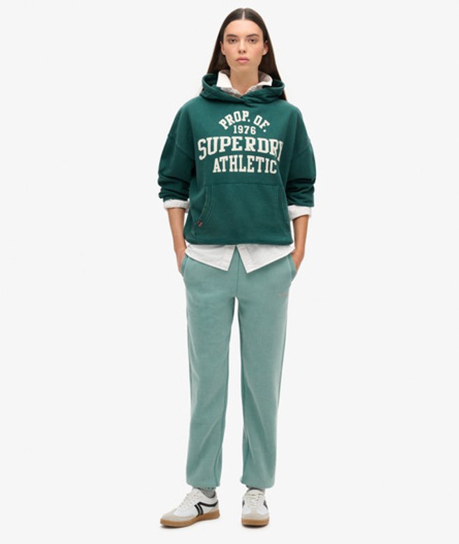 Superdry Damen Essential Logo Jogginghose mit Bündchen Blau - Größe: 44 von Superdry