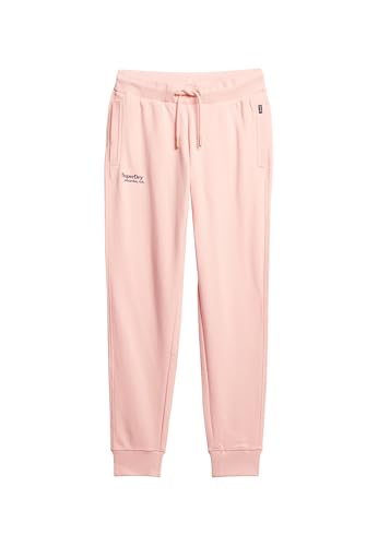 Superdry Damen Essential Jogginghose mit Logo Blass Rosé Pink 38 von Superdry