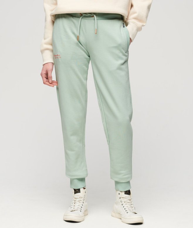Superdry Damen Essential Jogginghose mit Logo Grün - Größe: 34 von Superdry