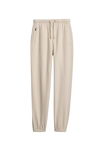 Superdry Damen Essential Jogginghose mit Logo Hellbeige Meliert 38 von Superdry