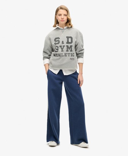 Superdry Damen Essential Jogginghosen mit Geradem Bein und Logo Marineblau - Größe: 42 von Superdry