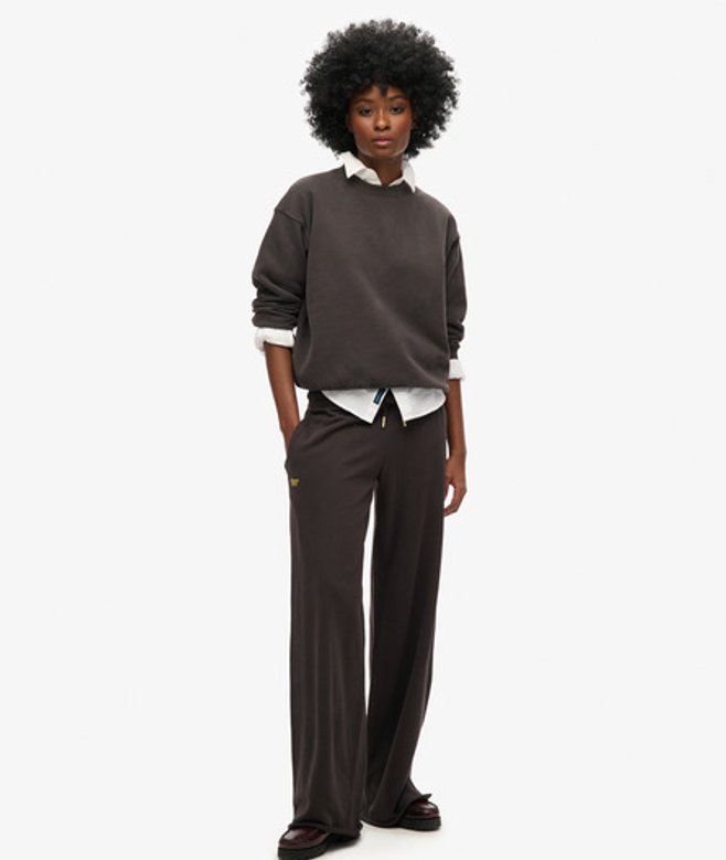 Superdry Damen Schwarz Jogginghose Gesticktes Logo, Größe: 42 - Größe: 42 von Superdry