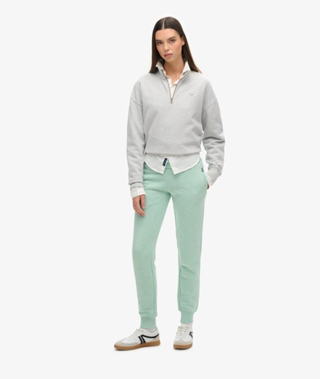 Superdry Damen Essential Jogginghosen mit Logo Grün - Größe: 36 von Superdry
