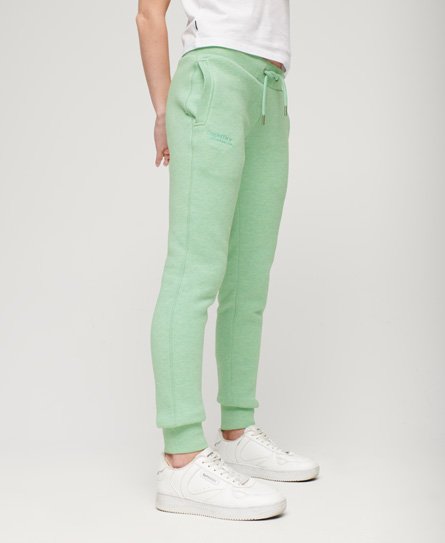 Superdry Women's Essential Jogginghosen mit Logo Grün - Größe: 40 von Superdry