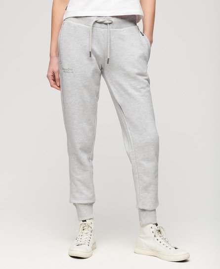 Superdry Damen Essential Jogginghosen mit Logo Hellgrau - Größe: 42 von Superdry