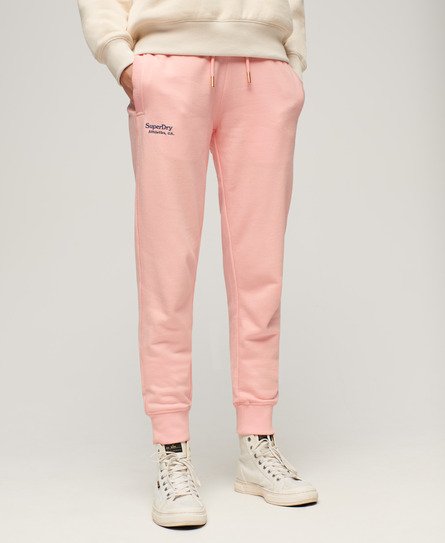 Superdry Damen Essential Jogginghosen mit Logo Pink - Größe: 34 von Superdry