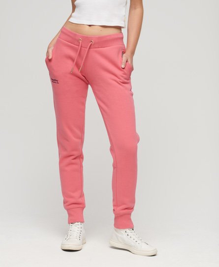 Superdry Damen Essential Jogginghosen mit Logo Pink - Größe: 42 von Superdry