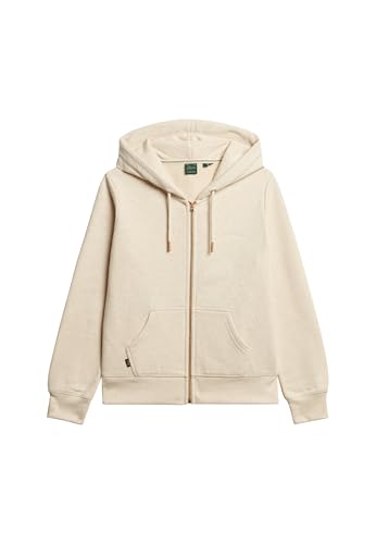 Superdry Damen Essential Kapuzenjacke mit Logo Hellbeige Meliert 40 von Superdry