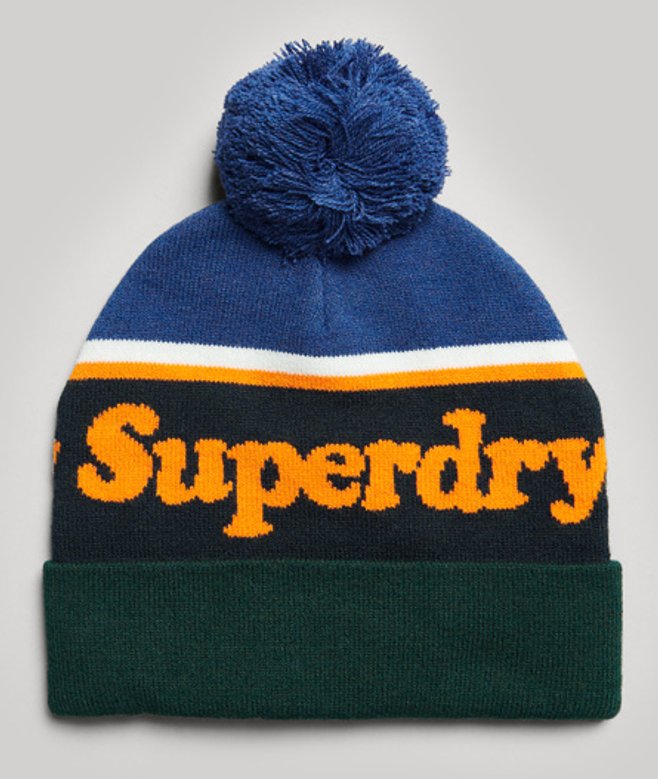 Superdry Damen Essential Logo Beaniemütze Marineblau - Größe: One Größe von Superdry