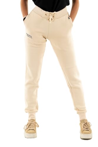 Superdry Damen Essential Logo Jogger Hose, Tapioka-Creme, 38 von Superdry