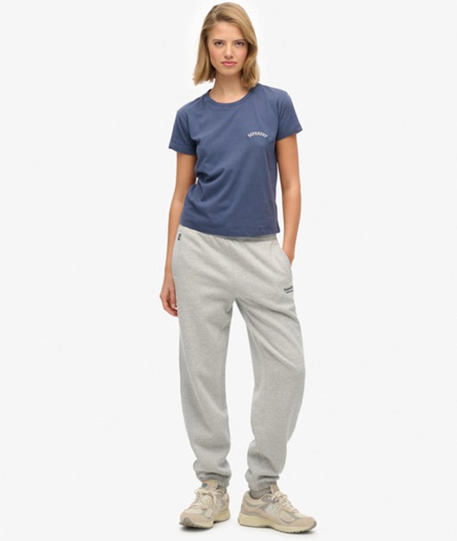 Superdry Damen Essential Logo Jogginghose mit Bündchen Grey - Größe: 44 von Superdry