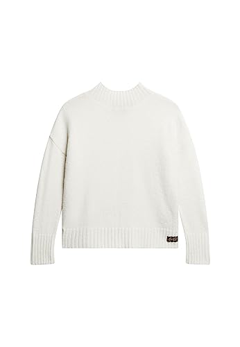 Superdry Damen Essential Mock Neck Jumper Kapuzenpullover, Ecru, von Superdry