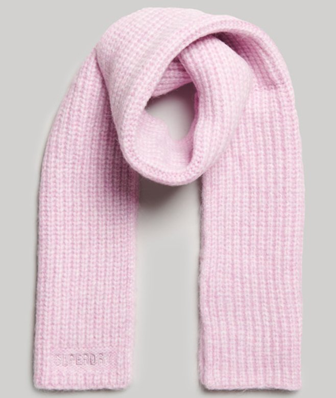 Superdry Damen Essential Schal mit Rippmuster Pink - Größe: One Größe von Superdry