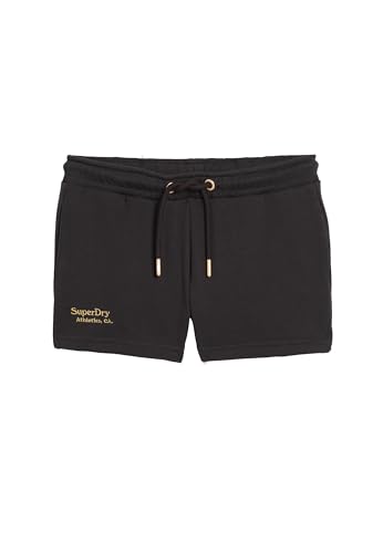 Superdry Damen Essential Shorts mit Logo Bison Schwarz 40 von Superdry