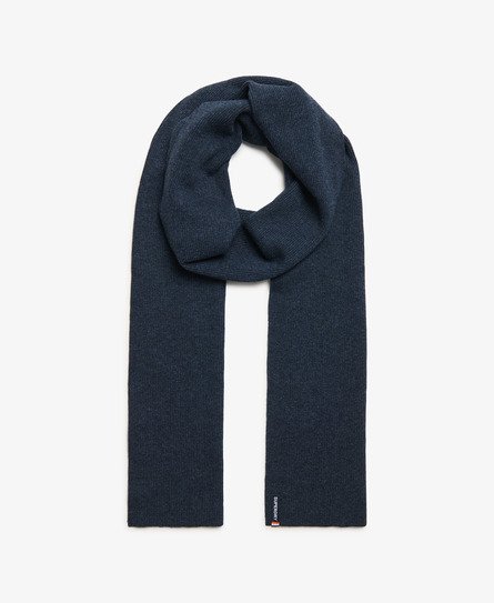 Superdry Damen Essential Strickschal mit Logo Marineblau - Größe: 1Größe von Superdry