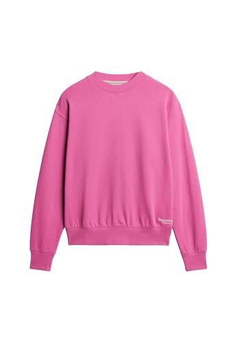Superdry Damen Essential Sweatshirt mit Logo Leuchtend Pink 44 von Superdry