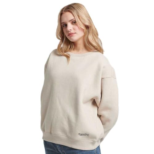 Superdry Damen Essential Sweatshirt mit Logo und lässiger Passform Tapioka Creme 40 von Superdry