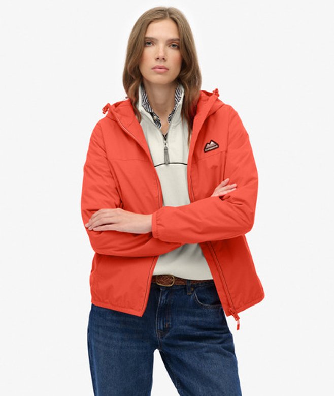 Superdry Damen Essential Tri Windbreaker Jacke Cream - Größe: 44 von Superdry