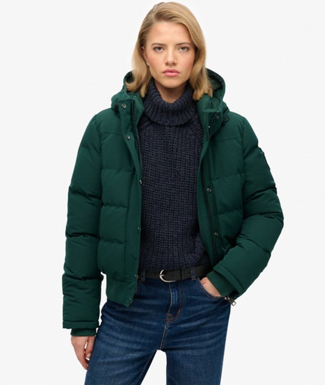 Superdry Damen Everest Bomberjacke Green - Größe: 42 von Superdry