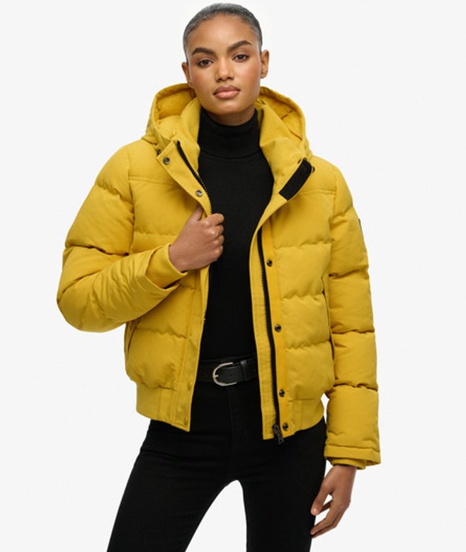 Superdry Damen Everest Bomberjacke Yellow - Größe: 34 von Superdry