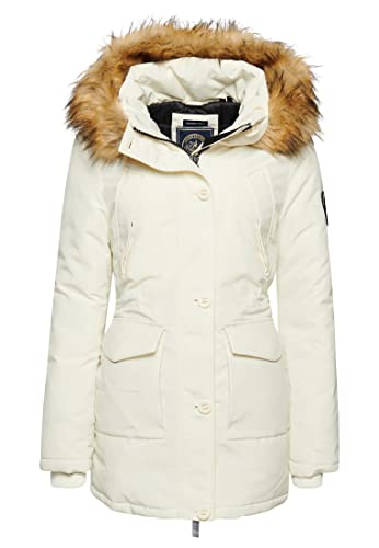 Superdry Damen Everest Parka Winterweiß 40 von Superdry