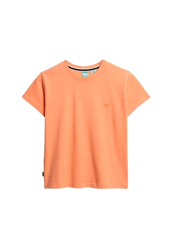 Superdry Damen Figurbetontes Essential Logo T-Shirt Fusion Korallrot 44 von Superdry