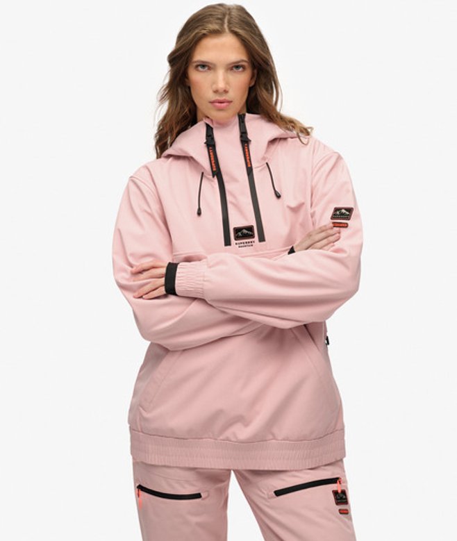 Superdry Damen Freestyle Softshell Ski-hoodie Pink - Größe: M von Superdry