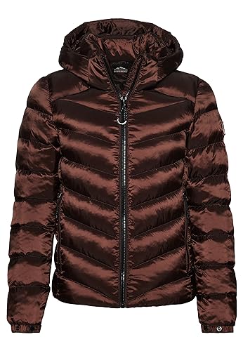 Superdry Damen Fuji Steppjacke mit Kapuze Dunkles Eichenbraun 38 von Superdry