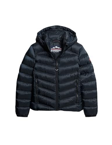 Superdry Damen Fuji Steppjacke mit Kapuze Finster Marineblau 42 von Superdry