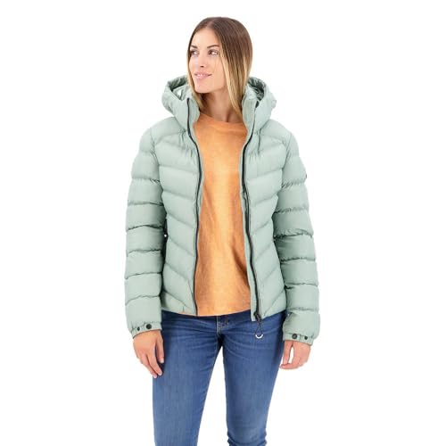 Superdry Damen Fuji Steppjacke mit Kapuze Helles Jadegrün 42 von Superdry
