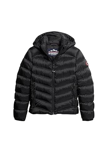 Superdry Damen Fuji Steppjacke mit Kapuze Schwarz 40 von Superdry