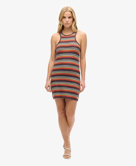 Superdry Damen Gestreiftes Vintage Racer-Kleid Bunt - Größe: 42 von Superdry