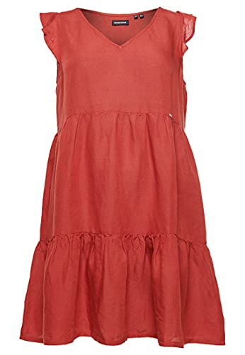 Superdry Damen Gestuftes Tinsley-Kleid Marsala 42 von Superdry