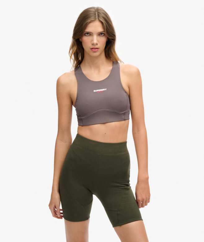Superdry Damen Grau Sport Core Active BH, Größe: 40 - Größe: 40 von Superdry