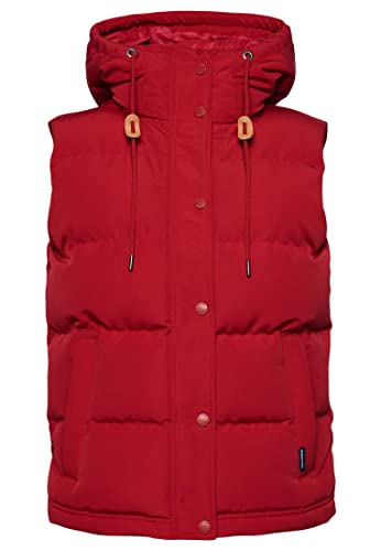 Superdry Damen HOODED EVEREST GILET A7 – Weste, Red, von Superdry