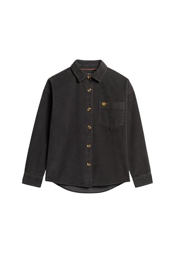 Superdry Damen Hemdjacke aus dickem Cord Schwarz 44 von Superdry