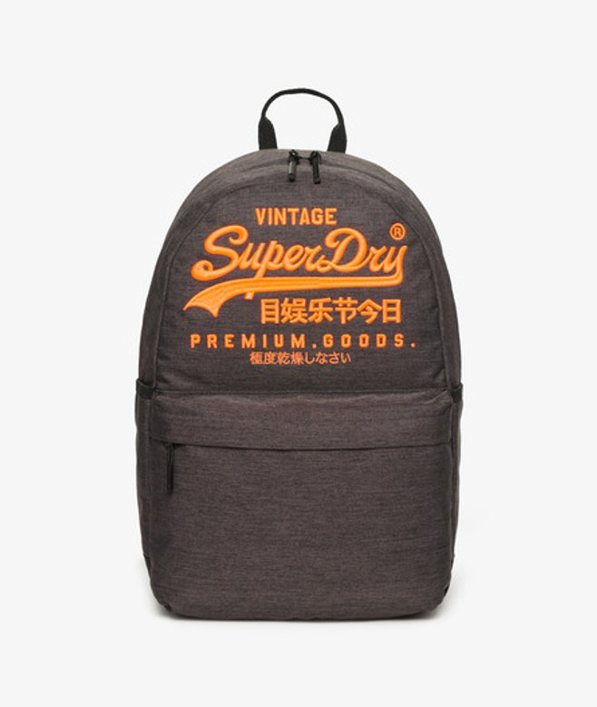 Superdry Damen Grau Heritage Montana Rucksack Logo Druck, Größe: Einheitsgröße von Superdry
