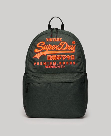 Superdry Damen Grün und Orange Heritage Montana Rucksack mit Logo-Druck, Größe: Einheitsgröße von Superdry