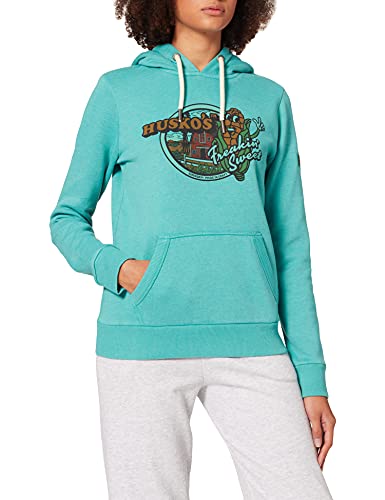 Superdry Damen Heritage Mountain Hood Hooded Sweatshirt, Opal Green, M von Superdry